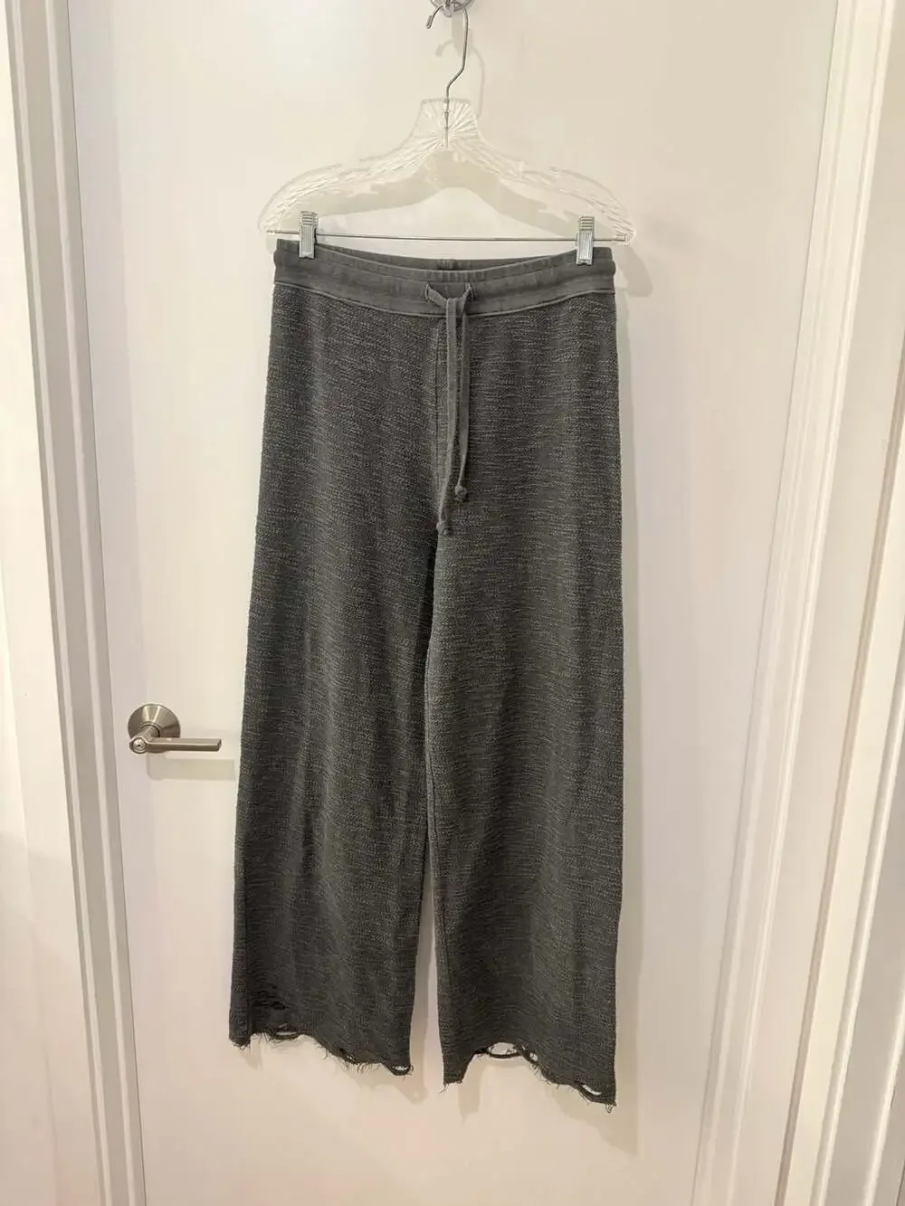 Alchemist ' 2018 A.Th Wide Leg Sweatpants M Gray Distressed Hem
